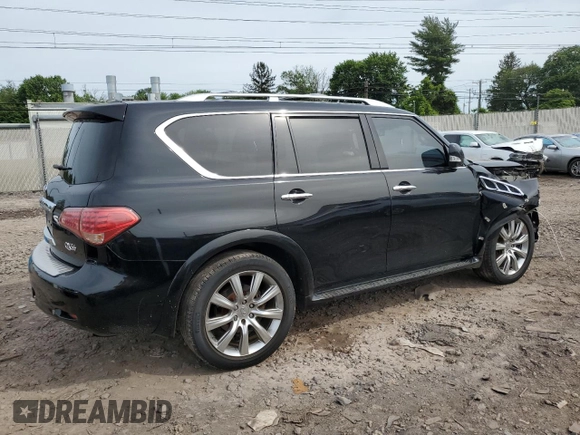 2012 Infiniti QX56 7-passenger z VIN JN8AZ2NE6C9020963, wystawiony jako Copart lot #58392675 z przebiegiem 256 752 mil mil oraz Szkoda całkowita • Salvage title. Historia ofert i sprzedaży dostępna na DreamBid. Obrazek 3.