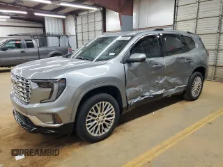 2024 GMC Acadia AWD Denali z VIN 1GKENRKS4RJ175955, wystawiony jako Copart lot #47059255 z przebiegiem Nie podano mil oraz Szkoda całkowita • Salvage title. Historia ofert i sprzedaży dostępna na DreamBid. Obrazek 1.