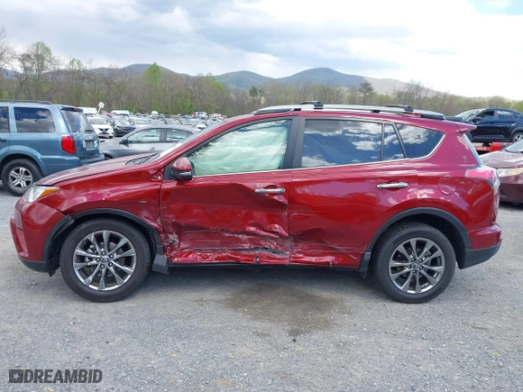 2018 Toyota RAV4 Limited with VIN JTMDFREV0JD240717, listed as a IAAI auction lot 42016016 with 37,043 mi miles. Bid and sale history available at carsss.com. Image 14.