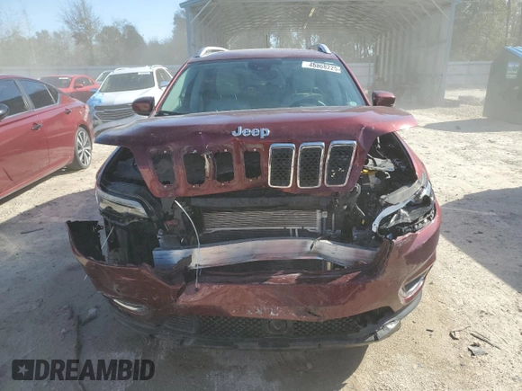2020 Jeep Cherokee Limited with VIN 1C4PJLDB4LD606326, listed as a Copart auction lot 48858225 with 20,898 mi miles and Salvage Title. Bid and sale history available at carsss.com. Image 5.