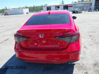 2025 Honda Civic Sedan Hybrid Sport with VIN 2HGFE4F87SH305365, listed as a IAAI auction lot 41858898 with 1,855 mi miles. Bid and sale history available at carsss.com. Image 16.