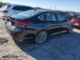 2017 Genesis G80 3.8L with VIN KMHGN4JE9HU194786, listed as a Copart auction lot 79627574 with 153,342 mi miles and Salvage Title. Bid and sale history available at carsss.com. Image 3.