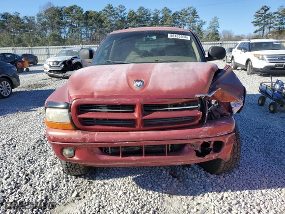 1998 Dodge Durango with VIN 1B4HS28Y5WF158887, listed as a Copart auction lot 86185994 with 287,654 mi miles and Salvage Title. Bid and sale history available at carsss.com. Image 5.