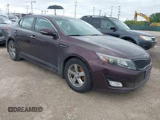 2014 Kia Optima LX z VIN 5XXGM4A76EG311962, wystawiony jako IAAI lot #42388169 z przebiegiem 214 946 mil mil oraz . Historia ofert i sprzedaży dostępna na DreamBid. Obrazek 1.
