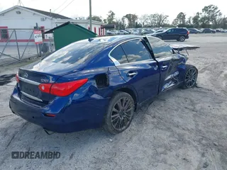 2016 Infiniti Q50 Red Sport 400 with VIN JN1FV7AR9GM451838, listed as a IAAI auction lot 41679235 with Not Provided miles and . Bid and sale history available at DreamBid. Image 4.