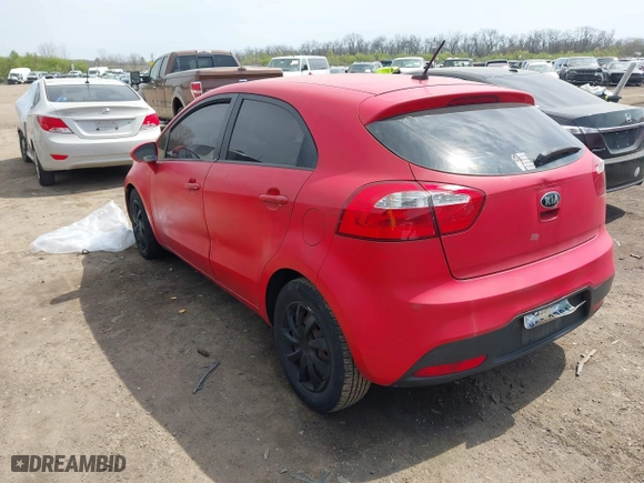 2013 Kia Rio LX with VIN KNADM5A32D6126632, listed as a IAAI auction lot 42014867 with 156,098 mi miles. Bid and sale history available at carsss.com. Image 3.