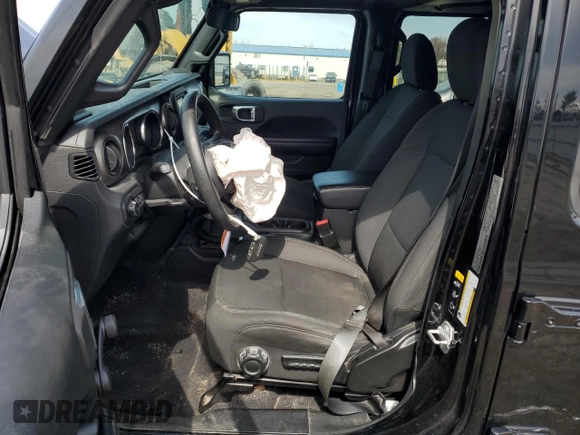 2021 Jeep Wrangler Unlimited Willys Sport with VIN 1C4HJXDG2MW564638, listed as a Copart auction lot 49881465 with 44,972 mi miles and Salvage title. Bid and sale history available at DreamBid. Image 7.