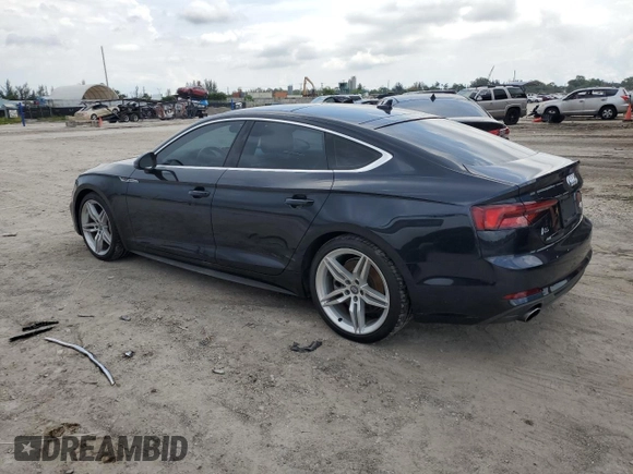 2018 Audi A5 Sportback Premium Plus with VIN WAUENCF57JA131012, listed as a Copart auction lot 58140183 with 59,476 mi miles. Bid and sale history available at carsss.com. Image 2.