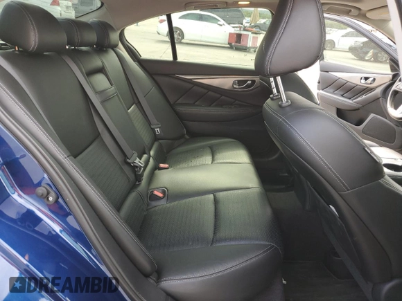 2019 Infiniti Q50 3.0t Signature Edition with VIN JN1EV7AP6KM540642, listed as a Copart auction lot 64402524 with 43,677 mi miles and Salvage Title. Bid and sale history available at carsss.com. Image 10.