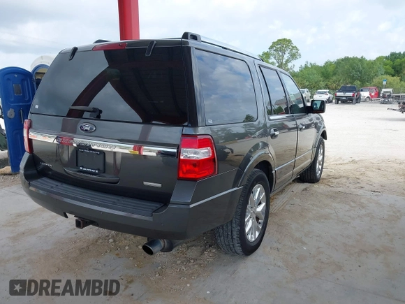 2016 Ford Expedition Limited with VIN 1FMJU1KT3GEF32969, listed as a IAAI auction lot 42011508 with 160,415 mi miles and . Bid and sale history available at DreamBid. Image 4.