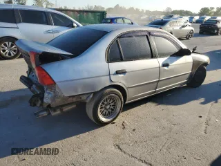 2001 Honda Civic LX with VIN 2HGES15531H544212, listed as a Copart auction lot 50303845 with 0 mi miles and Salvage Title. Bid and sale history available at carsss.com. Image 3.