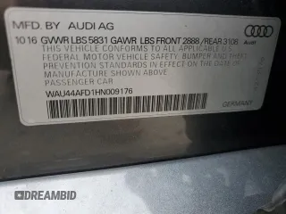 2017 Audi A8 z VIN WAU44AFD1HN009176, wystawiony jako Copart lot #57647675 z przebiegiem 94 317 mil mil oraz Szkoda całkowita • Salvage title. Historia ofert i sprzedaży dostępna na DreamBid. Obrazek 12.