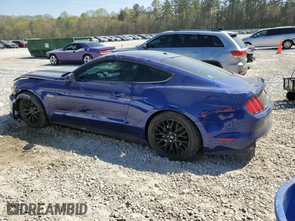 2016 Ford Mustang GT with VIN 1FA6P8CFXG5321809, listed as a Copart auction lot 50724305 with 163,921 mi miles and Salvage title. Bid and sale history available at DreamBid. Image 2.