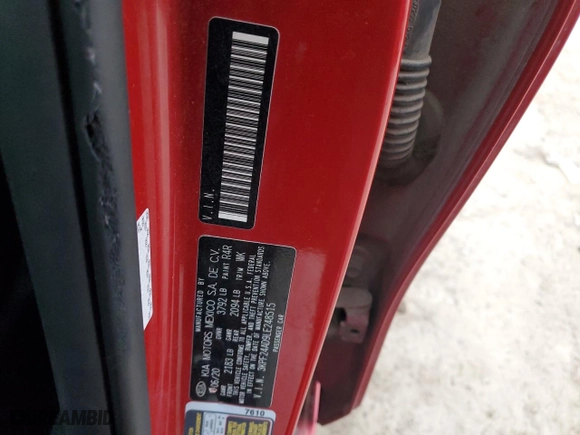 2020 Kia Forte LXS with VIN 3KPF24AD9LE248515, listed as a Copart auction lot 44452435 with 106,506 mi miles and Salvage Title. Bid and sale history available at carsss.com. Image 12.