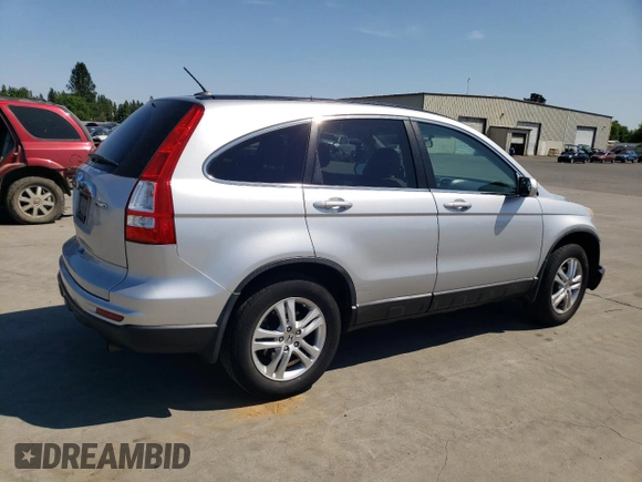 2010 Honda CR-V EX-L with VIN 5J6RE4H75AL051067, listed as a Copart auction lot 59823455 with 102,032 mi miles and Salvage title. Bid and sale history available at DreamBid. Image 3.