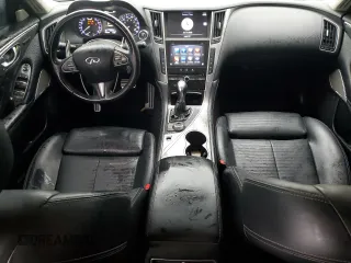2017 Infiniti Q50 Red Sport 400 with VIN JN1FV7AP1HM851330, listed as a Copart auction lot 45291695 with 113,865 mi miles and Clean title. Bid and sale history available at DreamBid. Image 8.