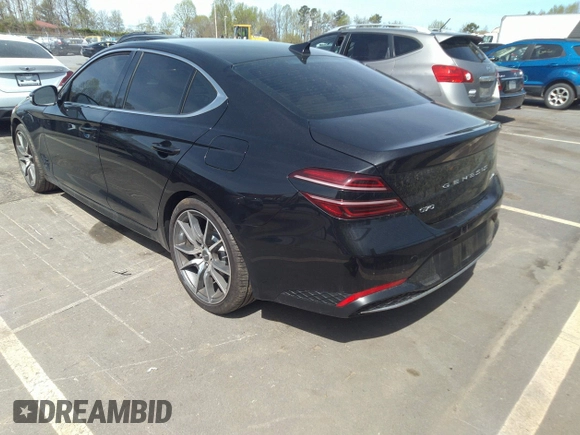 2023 Genesis G70 2.0T with VIN KMTG34TA5PU121225, listed as a IAAI auction lot 41918885 with 25,082 mi miles. Bid and sale history available at carsss.com. Image 3.
