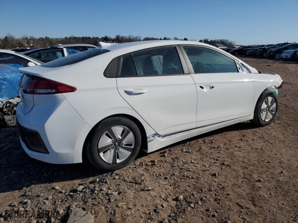 2022 Hyundai Ioniq Hybrid Blue with VIN KMHC65LC2NU270146, listed as a Copart auction lot 48541375 with NaN miles and Salvage Title. Bid and sale history available at carsss.com. Image 3.