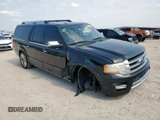 2015 Ford Expedition Max Platinum with VIN 1FMJK1LT5FEF24973, listed as a Copart auction lot 57998415 with 252,476 mi miles and Salvage title. Bid and sale history available at DreamBid. Image 4.
