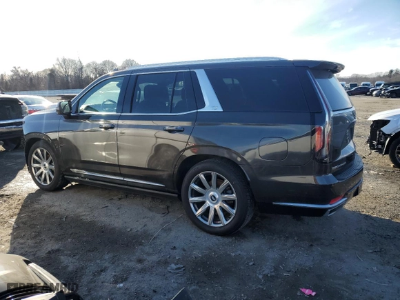 2021 Cadillac Escalade Premium Luxury Platinum with VIN 1GYS4DKL2MR100902, listed as a Copart auction lot 42522595 with 60,770 mi miles and Salvage Title. Bid and sale history available at carsss.com. Image 2.