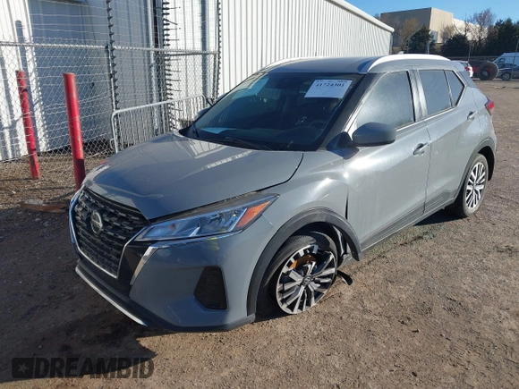 2021 Nissan Kicks SV with VIN 3N1CP5CV5ML508201, listed as a IAAI auction lot 41724301 with 37,522 mi miles. Bid and sale history available at carsss.com. Image 17.