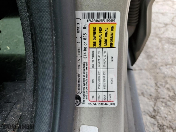 2015 Ford C-Max Hybrid SE with VIN 1FADP5AU5FL109692, listed as a Copart auction lot 50249775 with 76,110 mi miles and Salvage Title. Bid and sale history available at carsss.com. Image 12.