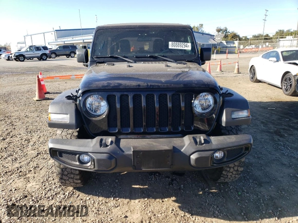 2022 Jeep Wrangler Unlimited Willys with VIN 1C4HJXDN5NW195192, listed as a Copart auction lot 80889294 with 50,847 mi miles and Salvage title. Bid and sale history available at DreamBid. Image 5.