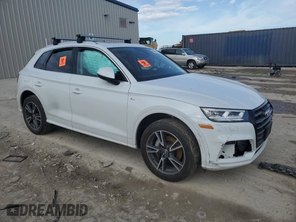 2020 Audi Q5 Premium Plus with VIN WA1E2AFYXL2056002, listed as a Copart auction lot 50502745 with 25,245 mi miles and Salvage title. Bid and sale history available at DreamBid. Image 4.