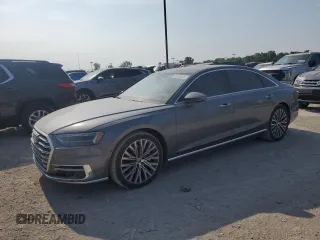 2019 Audi A8 with VIN WAU8DAF80KN011836, listed as a Copart auction lot 62302435 with 112,440 mi miles and Salvage title. Bid and sale history available at DreamBid. Image 1.