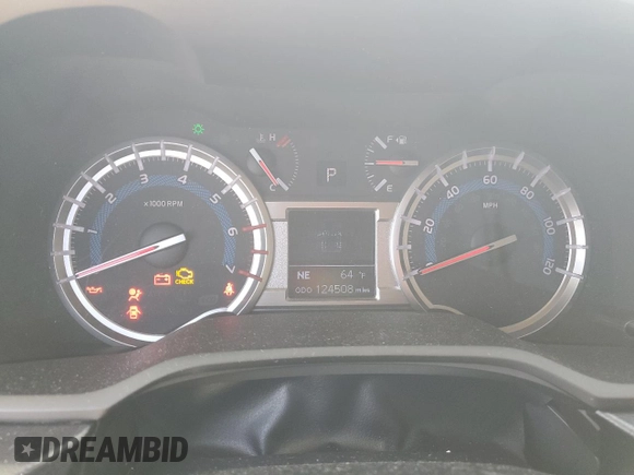2018 Toyota 4Runner SR5 with VIN JTEBU5JR6J5497210, listed as a Copart auction lot 49704195 with 124,508 mi miles and Salvage Title. Bid and sale history available at DreamBid. Image 9.