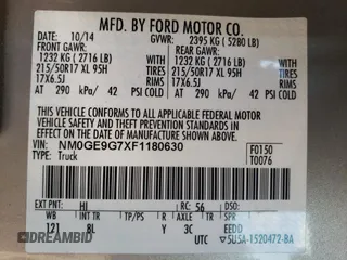 2015 Ford Transit Connect Wagon Titanium with VIN NM0GE9G7XF1180630, listed as a Copart auction lot 84739634 with 41,952 mi miles and Salvage Title. Bid and sale history available at carsss.com. Image 16.