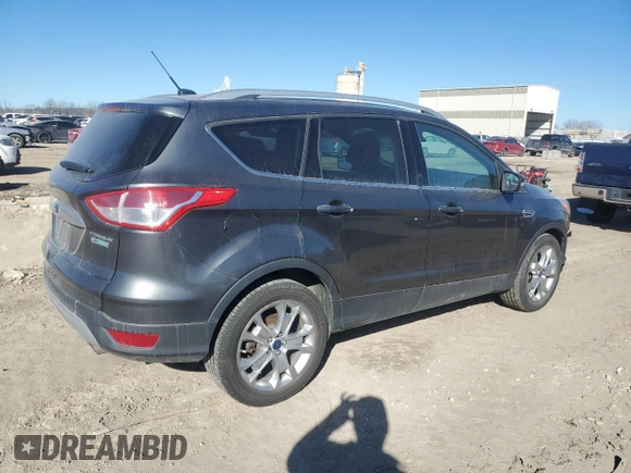 2016 Ford Escape Titanium with VIN 1FMCU0J97GUB47252, listed as a Copart auction lot 47133925 with 166,614 mi miles and Salvage Title. Bid and sale history available at carsss.com. Image 3.