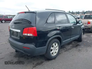 2012 Kia Sorento LX with VIN 5XYKT3A62CG281690, listed as a IAAI auction lot 41766386 with 108,464 mi miles. Bid and sale history available at carsss.com. Image 4.