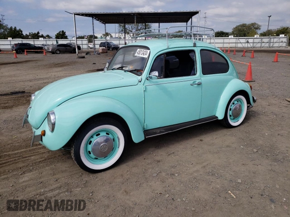 1971 Volkswagen Beetle with VIN 1112947468, listed as a Copart auction lot 46689684 with 33,508 mi miles and Clean Title. Bid and sale history available at DreamBid. Image 1.