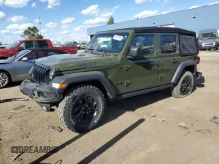 2023 Jeep Wrangler Willys with VIN 1C4HJXDN1PW523503, listed as a Copart auction lot 74976134 with 18,630 mi miles and Clean Title. Bid and sale history available at DreamBid. Image 1.