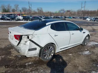 2015 Kia Optima SXL Turbo with VIN 5XXGR4A65FG428023, listed as a IAAI auction lot 41416027 with 100,372 mi miles and . Bid and sale history available at DreamBid. Image 4.