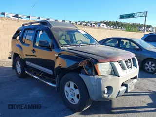 2005 Nissan Xterra S with VIN 5N1AN08W05C644470, listed as a IAAI auction lot 41334452 with 145,023 mi miles and . Bid and sale history available at DreamBid. Image 1.