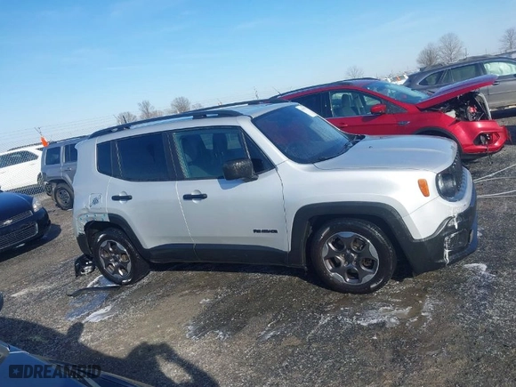 2017 Jeep Renegade Sport with VIN ZACCJAAH3HPF00275, listed as a IAAI auction lot 41353370 with 134,479 mi miles. Bid and sale history available at carsss.com. Image 13.