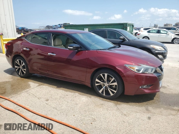 2018 Nissan Maxima S with VIN 1N4AA6AP6JC397820, listed as a Copart auction lot 54535485 with 56,676 mi miles and Salvage Title. Bid and sale history available at DreamBid. Image 4.