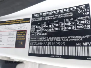 2018 Mercedes-Benz GLE 350 with VIN 4JGDA5HB3JB159999, listed as a IAAI auction lot 42642708 with 135,978 mi miles and . Bid and sale history available at DreamBid. Image 9.