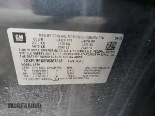 2013 GMC Terrain SLE with VIN 2GKFLREK8D6387818, listed as a Copart auction lot 64314845 with 205,797 mi miles and Clean title. Bid and sale history available at DreamBid. Image 13.