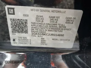 2018 GMC Yukon SLT with VIN 1GKS1BKC2JR314890, listed as a Copart auction lot 71433654 with 95,863 mi miles and Salvage Title. Bid and sale history available at carsss.com. Image 15.