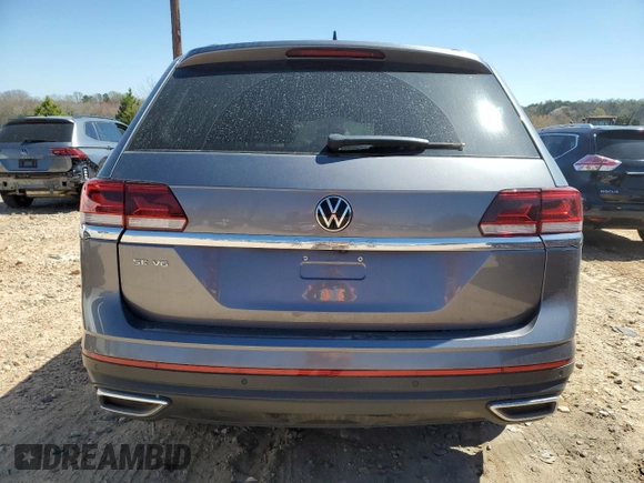 2021 Volkswagen Atlas SE with VIN 1V2WR2CA8MC578236, listed as a Copart auction lot 49133435 with 64,645 mi miles and Salvage title. Bid and sale history available at DreamBid. Image 6.