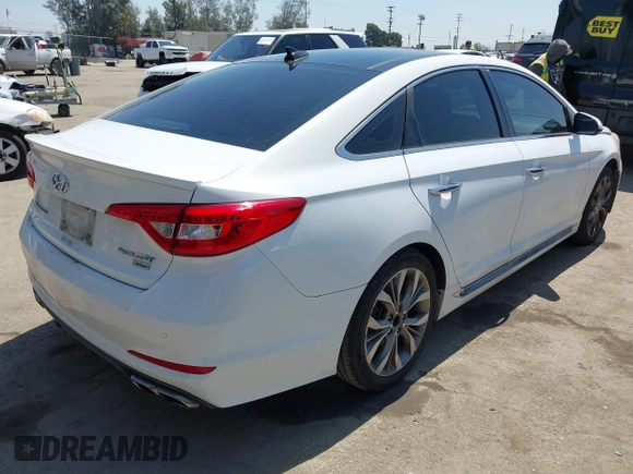 2015 Hyundai Sonata Sport with VIN 5NPE34ABXFH195251, listed as a IAAI auction lot 42002496 with 142,381 mi miles and . Bid and sale history available at carsss.com. Image 4.