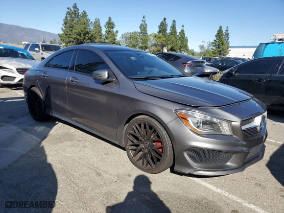 2015 Mercedes-Benz CLA-Class CLA 250 with VIN WDDSJ4EB6FN213253, listed as a Copart auction lot 46522405 with 0 mi miles and Salvage Title. Bid and sale history available at carsss.com. Image 4.