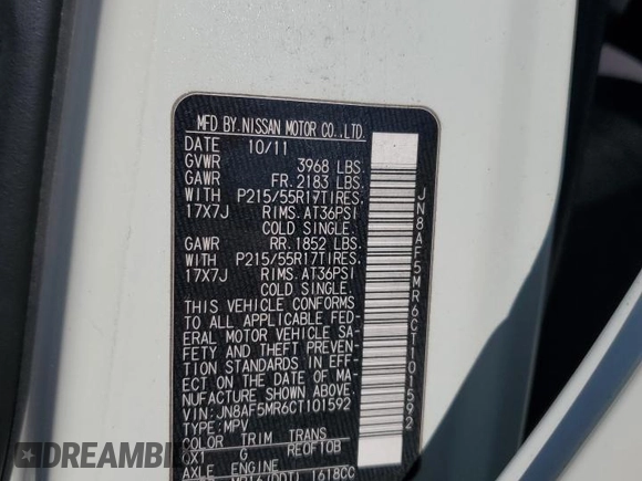 2012 Nissan Juke SL with VIN JN8AF5MR6CT101592, listed as a Copart auction lot 74983174 with 246,371 mi miles and Clean Title. Bid and sale history available at carsss.com. Image 13.