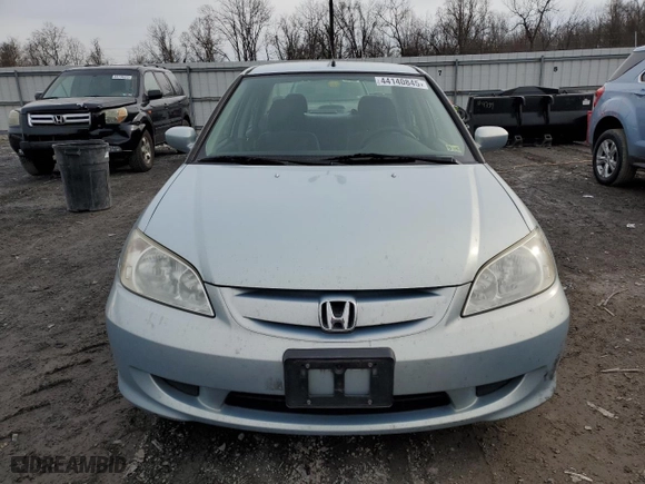 2005 Honda Civic Hybrid with VIN JHMES95695S001255, listed as a Copart auction lot 44140845 with 201,297 mi miles and Clean Title. Bid and sale history available at carsss.com. Image 5.