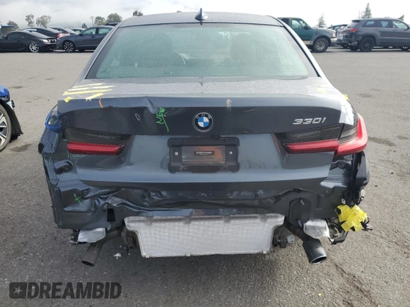 2021 BMW 3 Series 330i with VIN 3MW5R1J08M8B53217, listed as a Copart auction lot 48340395 with 14,571 mi miles and Salvage Title. Bid and sale history available at carsss.com. Image 6.