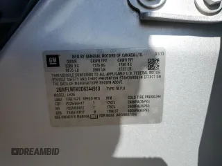 2013 Chevrolet Equinox LT z VIN 2GNFLNEK0D6244910, wystawiony jako Copart lot #55695375 z przebiegiem 121 715 mil mil oraz Szkoda całkowita • Salvage title. Historia ofert i sprzedaży dostępna na DreamBid. Obrazek 12.