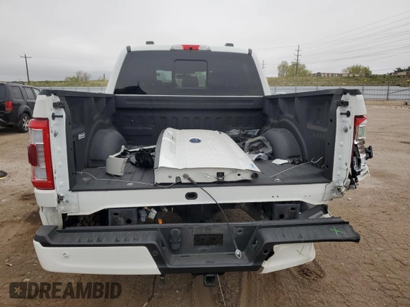 2022 Ford F-150 XL with VIN 1FTFW1E83NFC11064, listed as a Copart auction lot 54583745 with 34,722 mi miles and Salvage Title. Bid and sale history available at DreamBid. Image 6.
